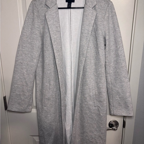Women's Long line Gray Coat - Picture 1 of 5